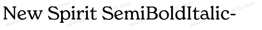 New Spirit SemiBoldItalic字体转换